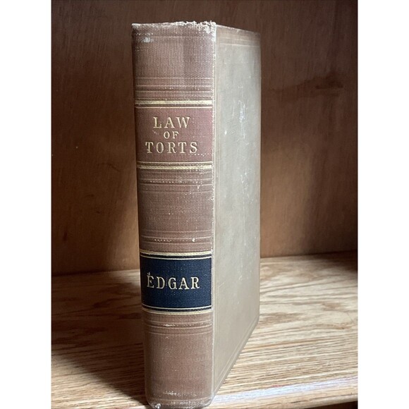 VT Leading Cases on the Law of Torts David Edgar First Edition 1926 : RARE BOOK